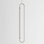 Link Vertical Pendant - Walnut / Brushed Brass