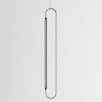 Link Vertical Pendant - Black Oak / Brushed Brass