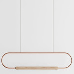 Link Horizontal Pendant - Natural Oak / Brushed Copper
