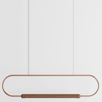 Link Horizontal Pendant - Walnut / Brushed Copper