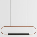 Link Horizontal Pendant - Black Oak / Brushed Copper