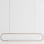 Link Horizontal Pendant - White Oak / Brushed Copper