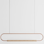 Link Horizontal Pendant - Natural Oak / Brushed Copper