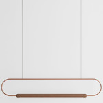 Link Horizontal Pendant - Walnut / Brushed Copper