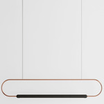 Link Horizontal Pendant - Black Oak / Brushed Copper