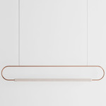 Link Horizontal Pendant - White Oak / Brushed Copper