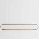 Link Horizontal Pendant - Natural Oak / Brushed Copper