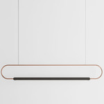 Link Horizontal Pendant - Black Oak / Brushed Copper