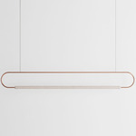 Link Horizontal Pendant - White Oak / Brushed Copper