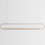 Link Horizontal Pendant - Natural Oak / Brushed Copper