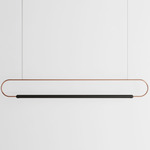 Link Horizontal Pendant - Black Oak / Brushed Copper