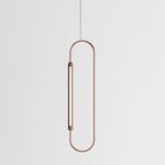 Link Vertical Pendant - Walnut / Brushed Copper