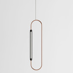 Link Vertical Pendant - Black Oak / Brushed Copper