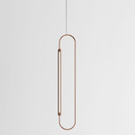 Link Vertical Pendant - Walnut / Brushed Copper