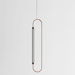Link Vertical Pendant - Black Oak / Brushed Copper