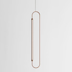 Link Vertical Pendant - Walnut / Brushed Copper