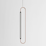 Link Vertical Pendant - Black Oak / Brushed Copper