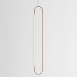 Link Vertical Pendant - White Oak / Brushed Copper