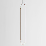 Link Vertical Pendant - Natural Oak / Brushed Copper