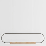 Link Horizontal Pendant - Natural Oak / Brushed Stainless