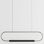 Link Horizontal Pendant - Black Oak / Brushed Stainless