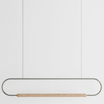 Link Horizontal Pendant - Natural Oak / Brushed Stainless