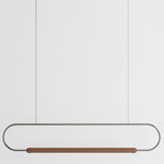 Link Horizontal Pendant - Walnut / Brushed Stainless