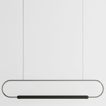 Link Horizontal Pendant - Black Oak / Brushed Stainless