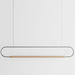 Link Horizontal Pendant - Natural Oak / Brushed Stainless