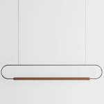 Link Horizontal Pendant - Walnut / Brushed Stainless