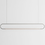 Link Horizontal Pendant - White Oak / Brushed Stainless