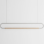 Link Horizontal Pendant - Natural Oak / Brushed Stainless