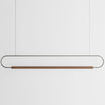 Link Horizontal Pendant - Walnut / Brushed Stainless