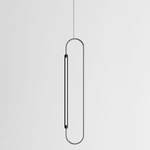Link Vertical Pendant - Black Oak / Brushed Stainless