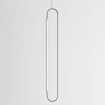 Link Vertical Pendant - White Oak / Brushed Stainless