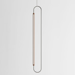 Link Vertical Pendant - Walnut / Brushed Stainless