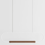 Link Horizontal Pendant - Walnut / White