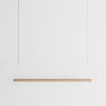 Link Horizontal Pendant - Natural Oak / White