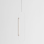 Link Vertical Pendant - White Oak / White