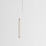 Link Vertical Pendant - Natural Oak / White