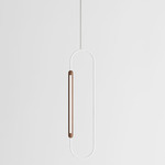 Link Vertical Pendant - Walnut / White