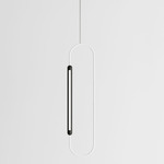Link Vertical Pendant - Black Oak / White
