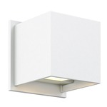 Square Outdoor Wall Light - White