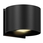 Rounded Outdoor Wall Light - Black