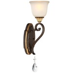 Chateau Nobles Bathroom Vanity Light - Raven Bronze / Opal