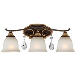 Chateau Nobles Bathroom Vanity Light - Raven Bronze / Opal