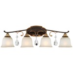 Chateau Nobles Bathroom Vanity Light - Raven Bronze / Opal