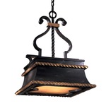 Montparnasse Square Pendant - French Black / Double French Scavo