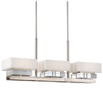 Eden Roe Island Pendant - Polished Nickel / White Mitered