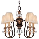Bella Cristallo Chandelier - French Bronze / Champagne
